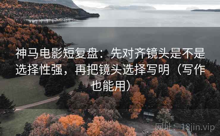 神马电影短复盘：先对齐镜头是不是选择性强，再把镜头选择写明（写作也能用）