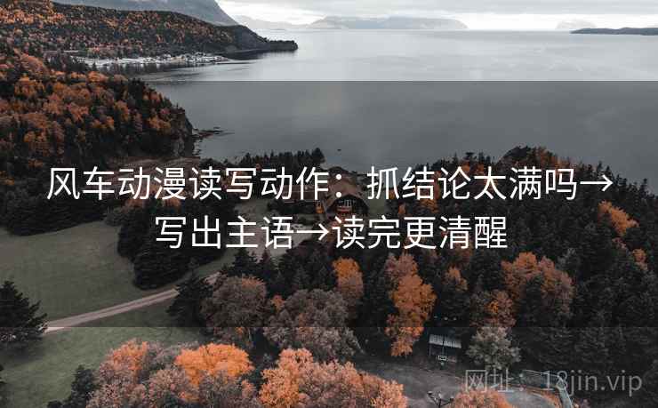 风车动漫读写动作：抓结论太满吗→写出主语→读完更清醒